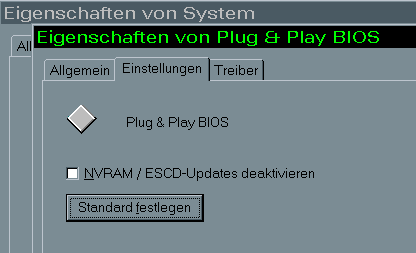 Eigenschaften von Plug & Play Bios