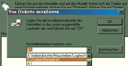 Von Diskette installieren