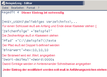 Registry Patch erstellen
