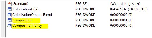 Vista mit Aero Registry
