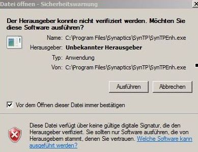 Datei öffnen - Sicherheitswarnung