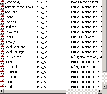 Systempfade ändern