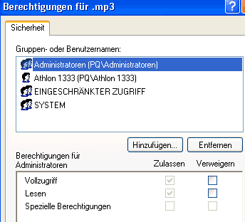 Berechtigung