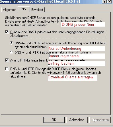 Eigenschaften von... DHCP
