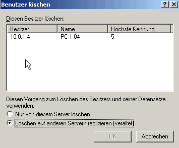 Wins Datenbank aufräumen