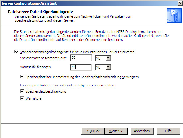 Fileserver installieren