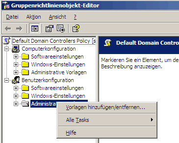 ADM Templates importieren