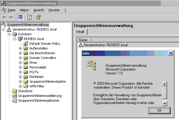 Gruppenrichtlinienverwaltung