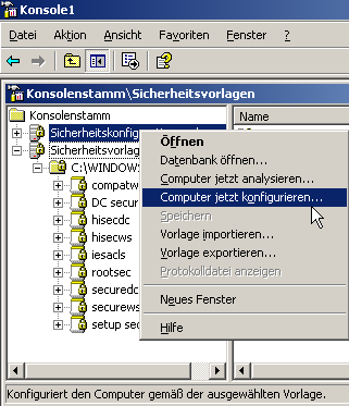 Sicherheitskonfiguration