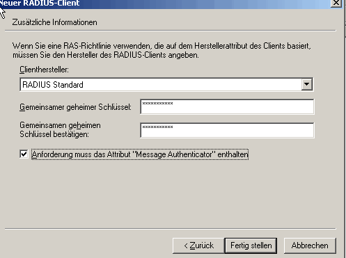 Radius Sicherheit