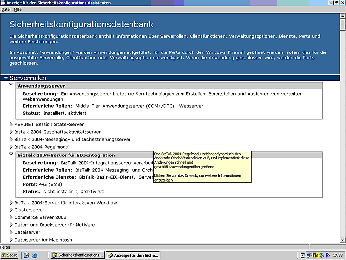 Sicherheitskonfigurationsdatenbank