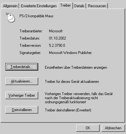 Treiber Rollback