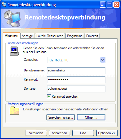 Remotedesktopverbindung