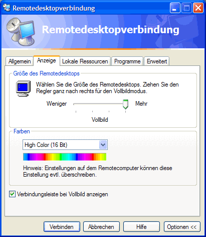 Remotedesktopverbindung