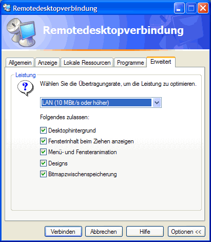 Remotedesktopverbindung