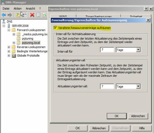 DNS-Manager - Zonenalterung