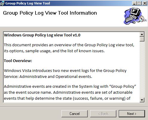 Group Policy Log View Tool