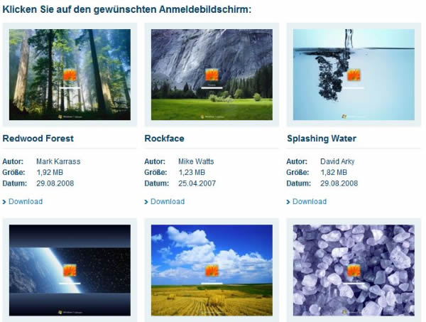 anmeldebildschirm