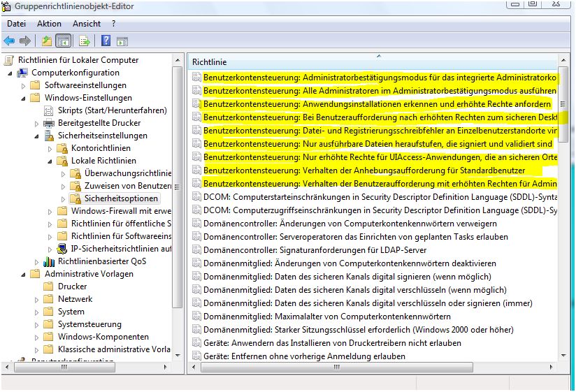 Gruppenrichtlinienobjekt-Editor