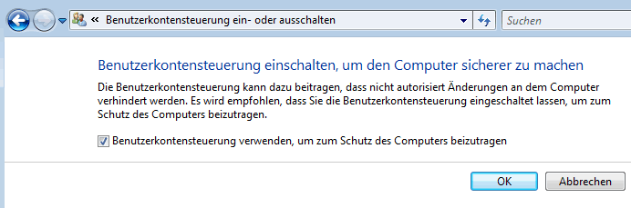 Benutzerkontensteuerung