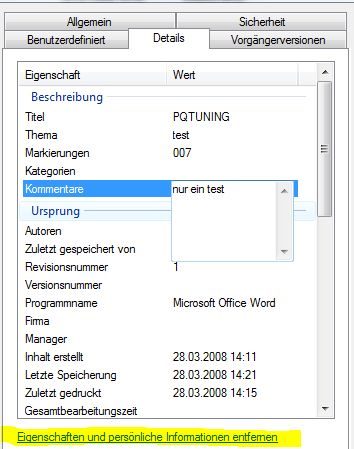 Mit Metadaten arbeiten