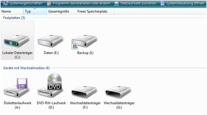 Explorer Einstellungen