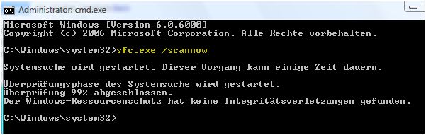 Systemdateien überprüfen