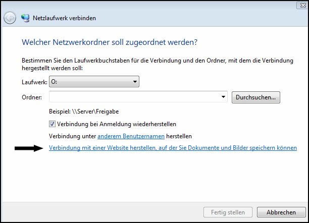Netzlaufwerk verbinden
