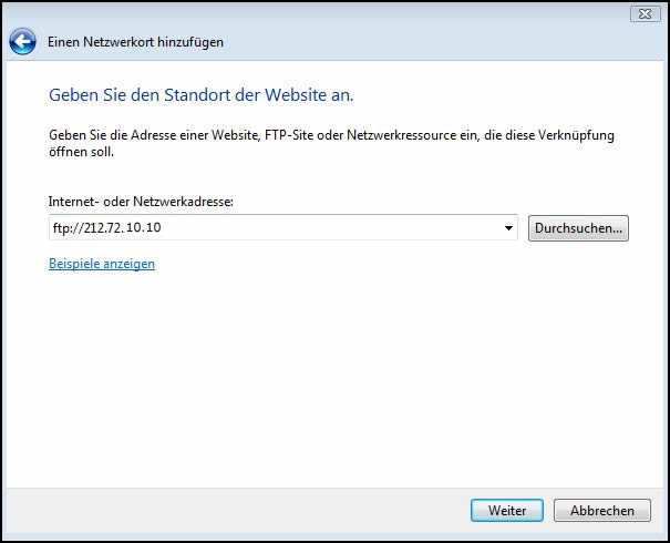 Netzlaufwerk hinzufügen