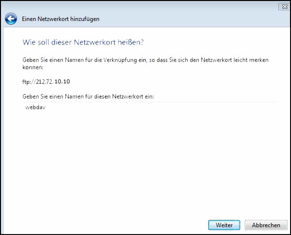 Netzlaufwerk benennen