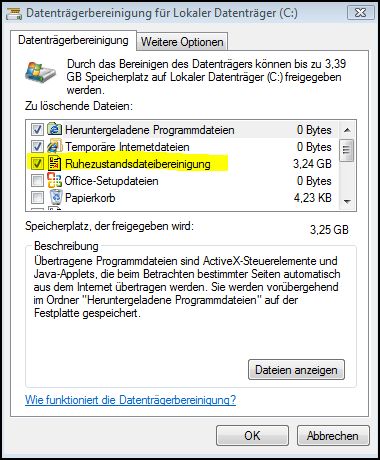 Datenträgerbereinigung-Lokaler Datenträger