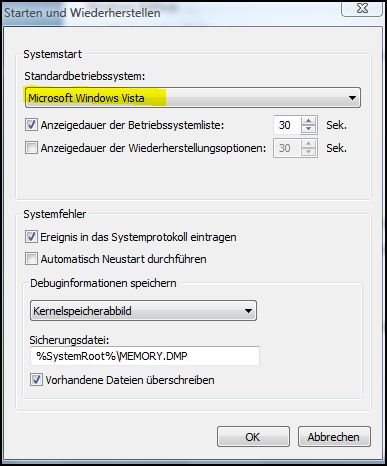 Starten und Wiederherstellen