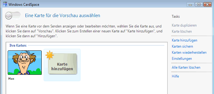 Windows Card Space