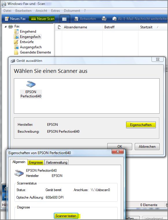 Fax und Scan