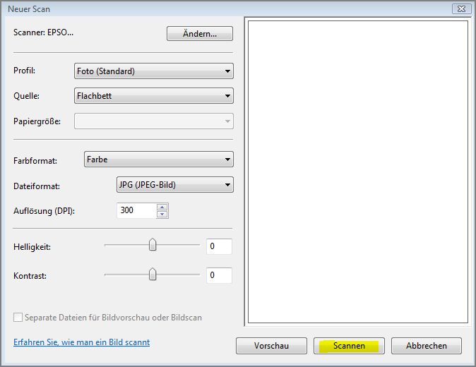 Fax und Scan-Neuer Scan 