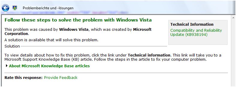 Problembericht