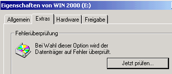 Eigenschaften von WIN 2000
