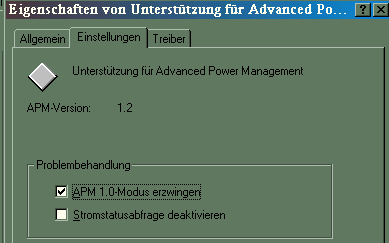 APM 1.0-Modus erzwingen