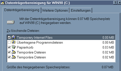 Datenträgerbereinigung