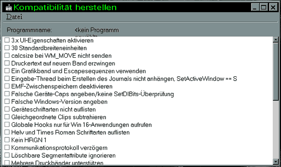 Kompatibilität herstellen
