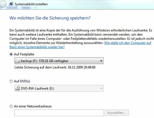 Systemabbild erstellen