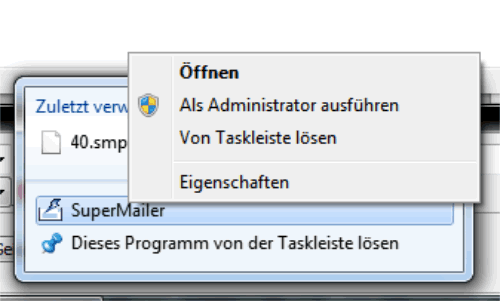 Als Administrator starten
