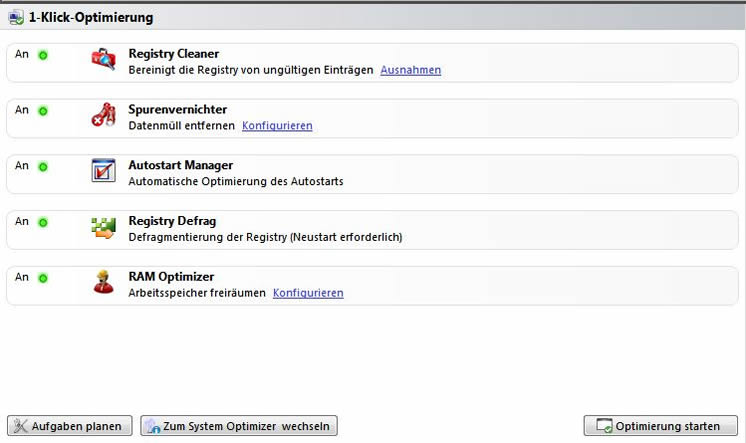 Twin 7 - 1 Klick Optimierung