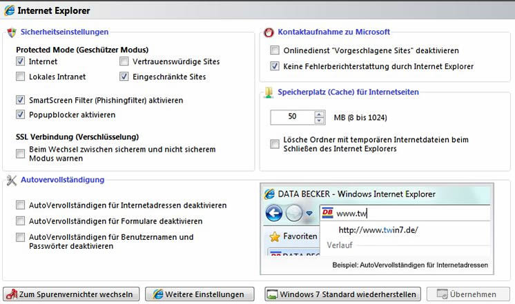 Twin 7 - Internet Explorer