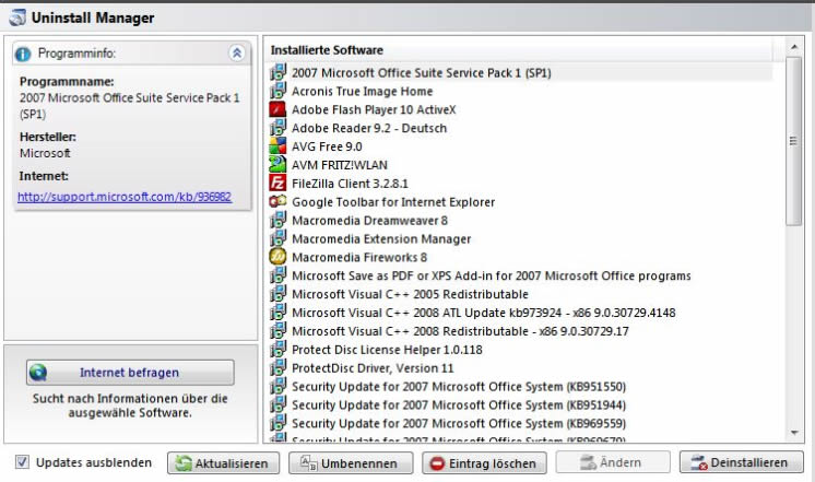 Twin 7 - Uninstall Manager