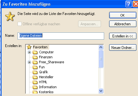 Zu Favoriten hinzufügen