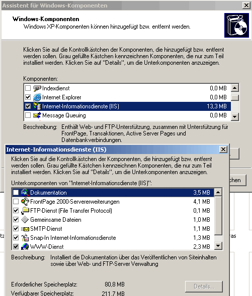 Internet-Informationsdienste IIS