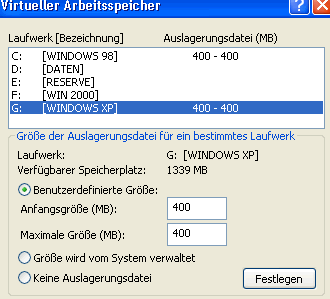 Virtueller Arbeitsspeicher