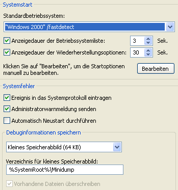 Bootoptionen